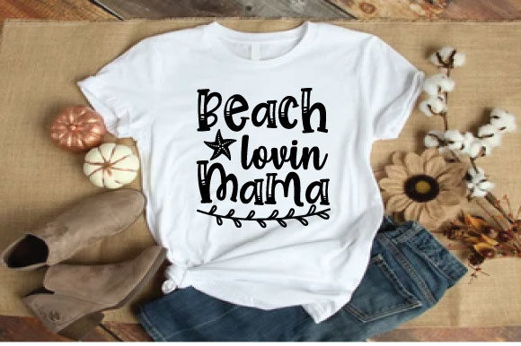 Beach Lovin Mama – A Fresh Graphic Design Asset for T-Shirt Designs & Marketing Visuals