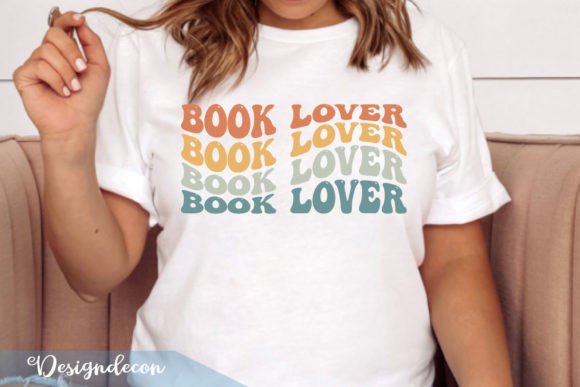 Book Lover Retro Wavy 3D Sublimation SVG for Blog Graphics & T-Shirt Designs
