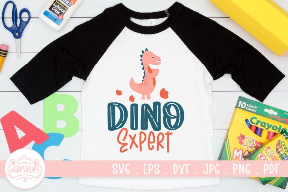 Dino SVG Design for Kids Crafts & T-Shirts