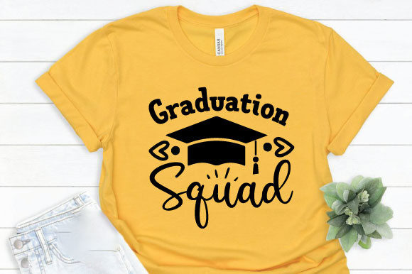 Graduation Squad: A Fresh T-Shirt Graphic for Bold Branding and Campaign Visuals