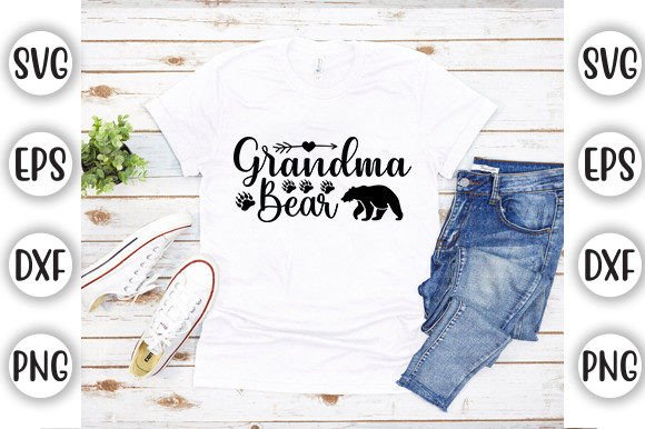 Grandma Bear Graphics for T-Shirt Designs