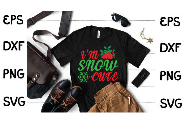 I’m Snow Cute: Playful Graphic Design for Festive T-Shirt Branding