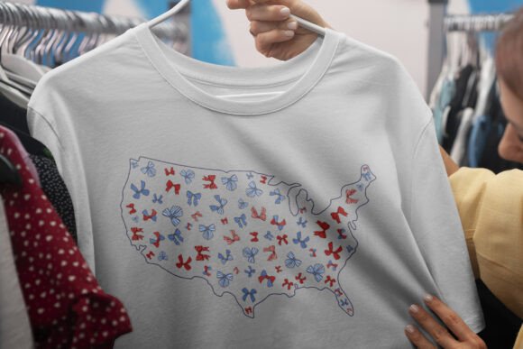 Retro America Coquette SVG for Patriotic T-Shirt Designs & Craft Graphics