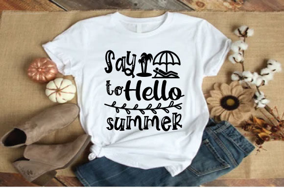 Say Hello to Summer Graphics for T-Shirt Designs