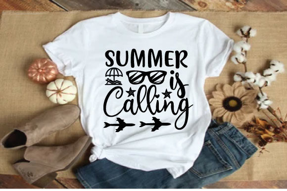 Summer is Calling – Fresh T-Shirt Graphics for Digital Sellers
