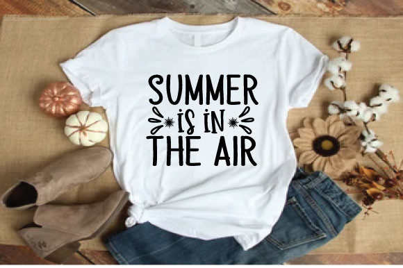 Summer is in the Air: A Fresh Graphic Design Asset for T-Shirt Designs